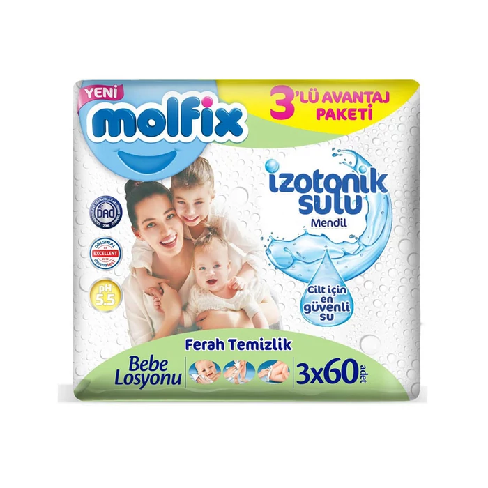 Molfix Triopack Popsitörlő Izotóniás kupakos