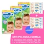 Kép 1/2 - Molfix Havi pelenkacsomag 3+3 csomag popsitörlővel! (4+-os) 9 - 16 kg